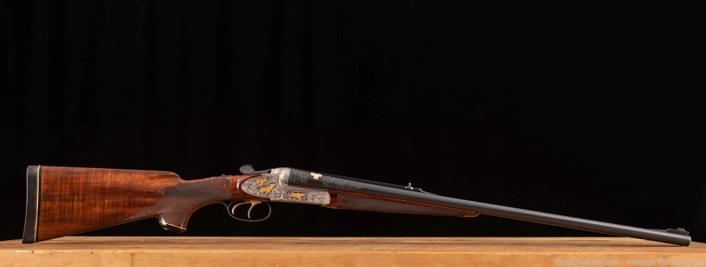 FRANZ SODIA DOUBLE RIFLE – .458 WIN, 10 GOLD INLAYS, WOW!-img-5