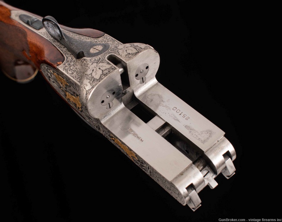 FRANZ SODIA DOUBLE RIFLE – .458 WIN, 10 GOLD INLAYS, WOW!-img-27