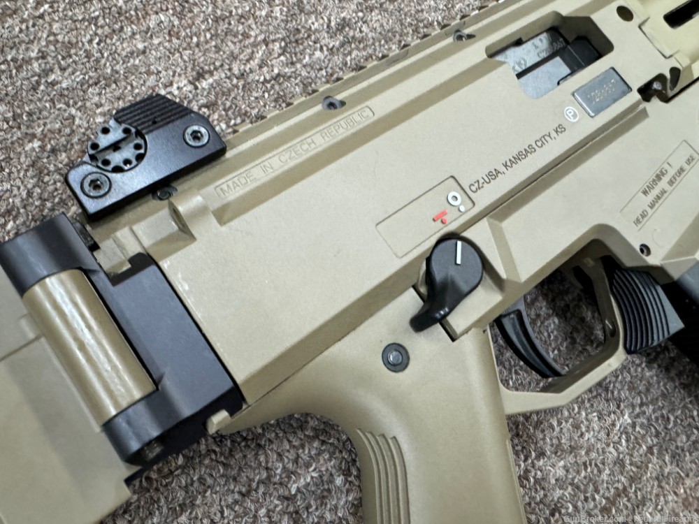 CZ Scorpion EVO 3 S1 9mm Pistol w/Brace, HB Industries 7-Mags FDE-img-3