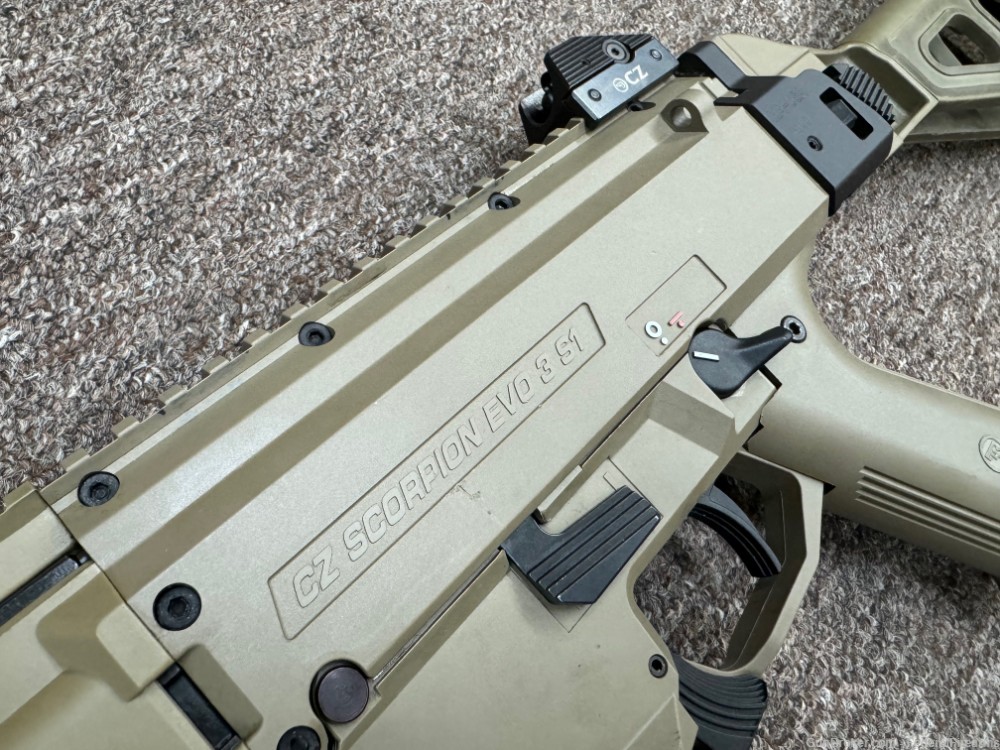 CZ Scorpion EVO 3 S1 9mm Pistol w/Brace, HB Industries 7-Mags FDE-img-11