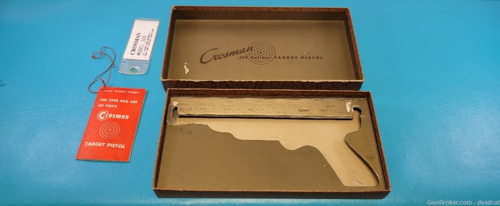 Early Crosman Model 105 Bullseye Air Pistol in Box + Provenance #1041      -img-2