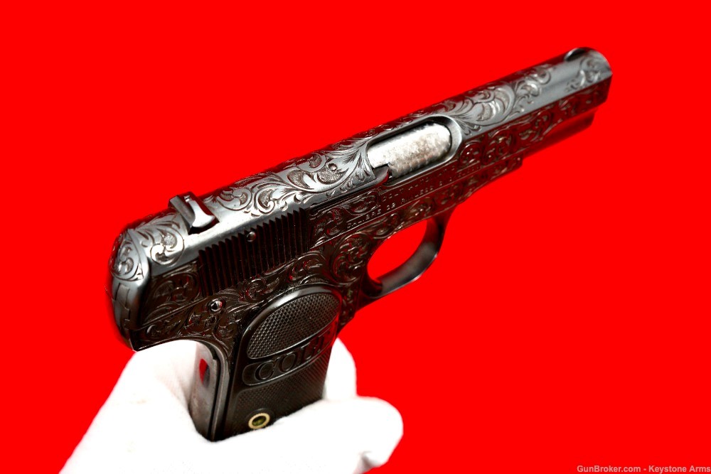 Beautiful Pre-War 1920 Colt M1903 Pocket Hammerless Engraved-img-13