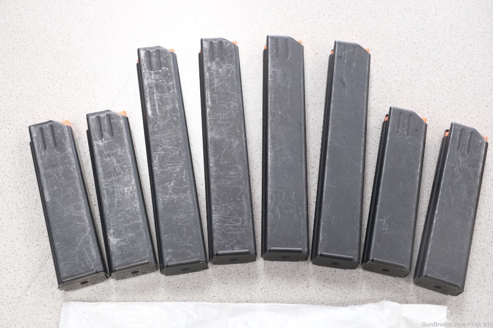  9 ASC COLT 9MM AR MAGAZINES LOT 30 ROUND AND 20 ROUND METAL CLEAN MAG CLIP-img-1