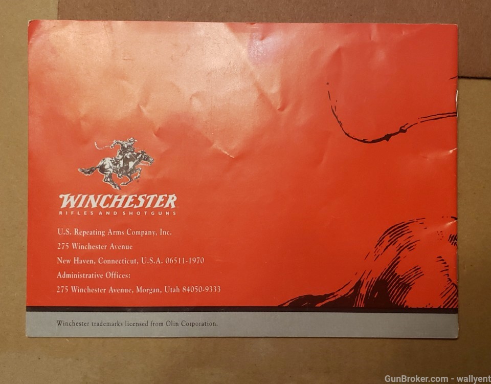 Winchester Model 70 Bolt Action Rifle Owners Manual factory original Olin-img-4