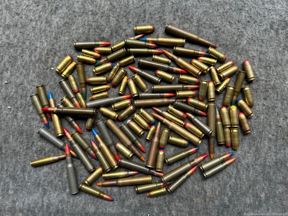 Lot of Assorted Specialty Ammo-Incendiary-Tracer-Etc-7.62x39-5.56-45 ACP-img-0