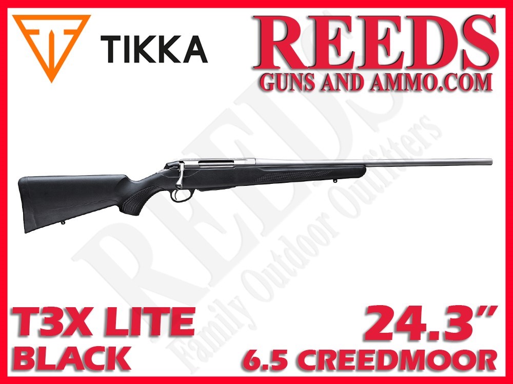 Tikka T3x Lite Black Stainless 6.5 Creedmoor 24.3in JRTXB382-img-0