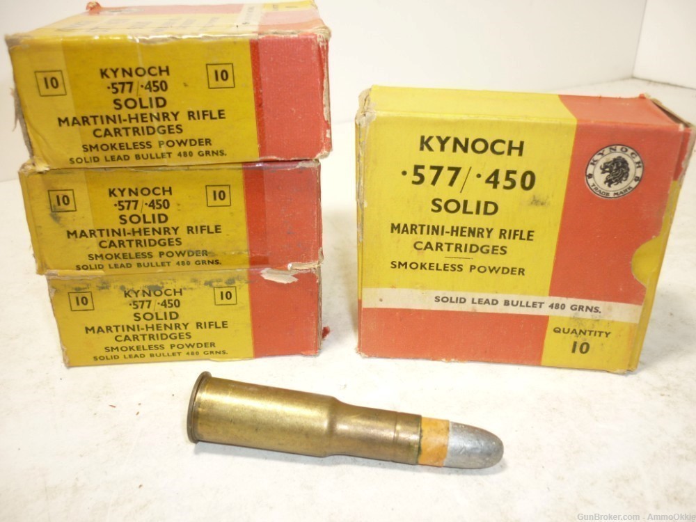 1rd - .577/450 Martini Henry - KYNOCH ENGLAND - 480gr Lead-img-0