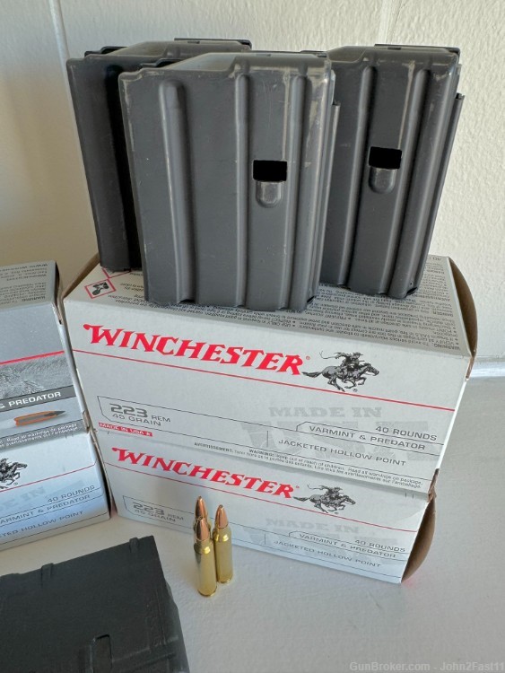 140 Rounds of Winchester Varmint .223 + Magpul Magazine-img-1