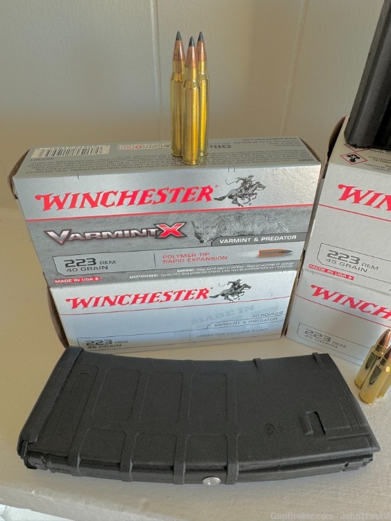 140 Rounds of Winchester Varmint .223 + Magpul Magazine-img-2