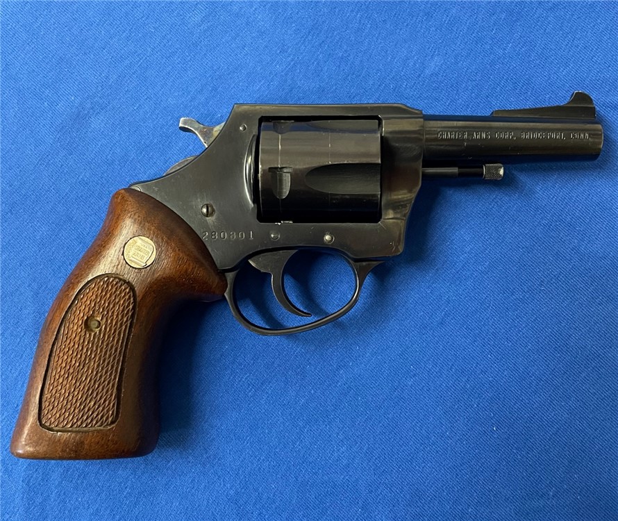 Used Nice Charter Arms .44 Bulldog Blued Steel Revolver with 3" Barrel -img-0