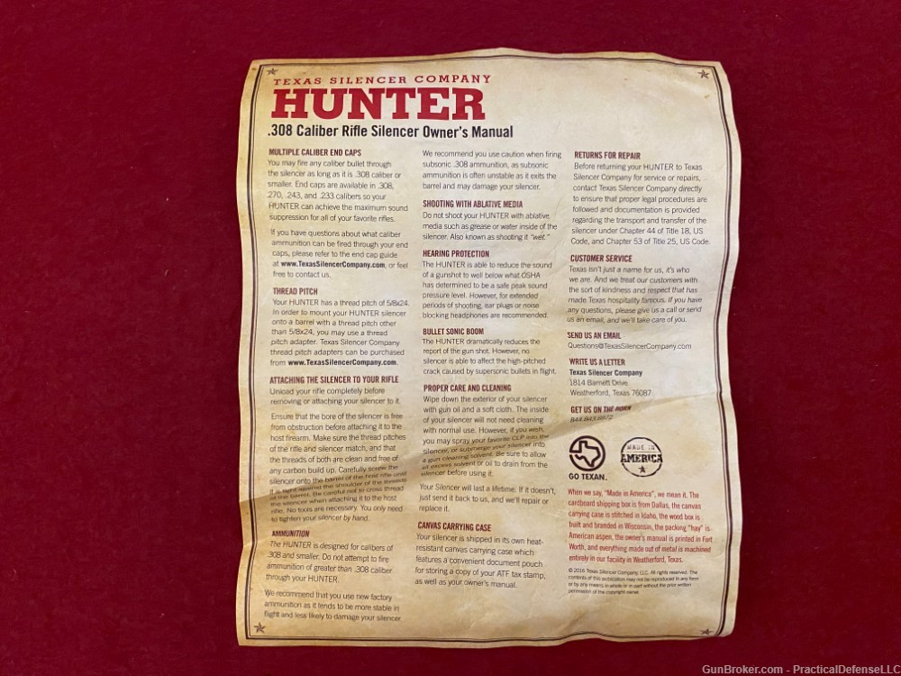 New Texas Silencer Hunter 300 mag Direct Thread 5/8x24 Silencer, wooden box-img-29