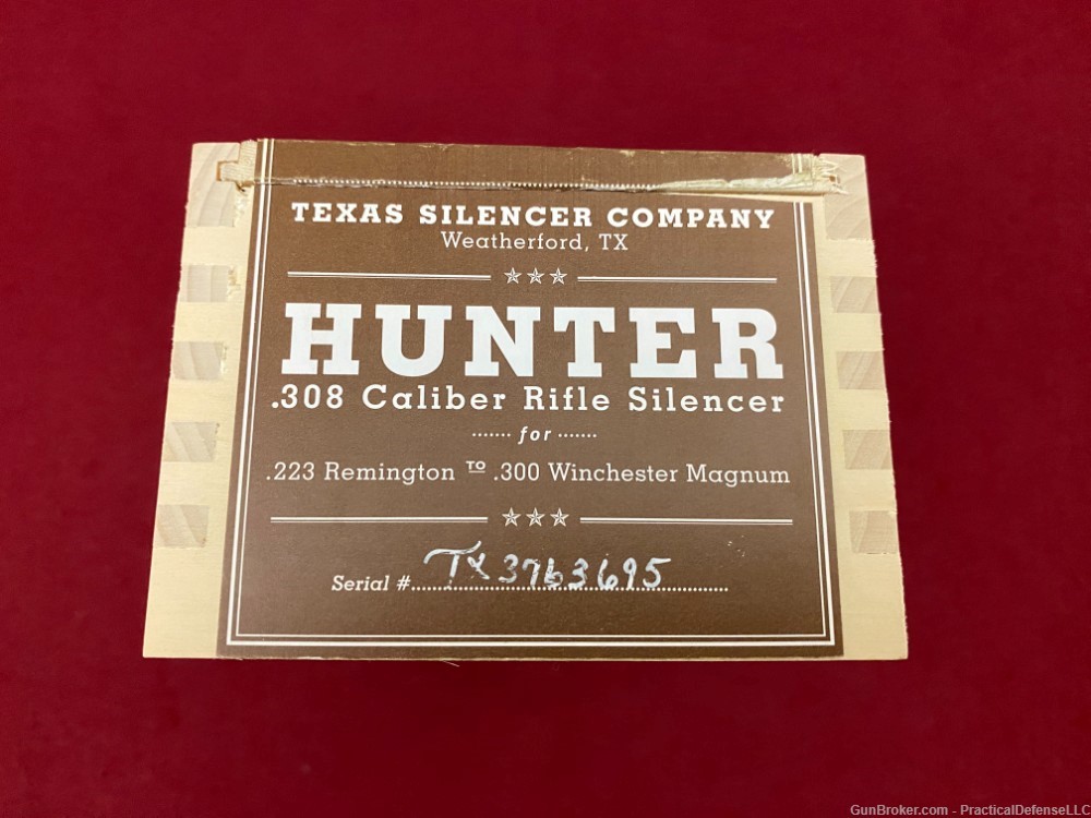 New Texas Silencer Hunter 300 mag Direct Thread 5/8x24 Silencer, wooden box-img-22