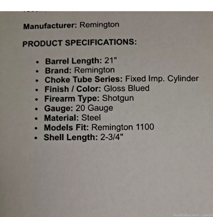 Remington 1100 20 g LT  barrel -img-4