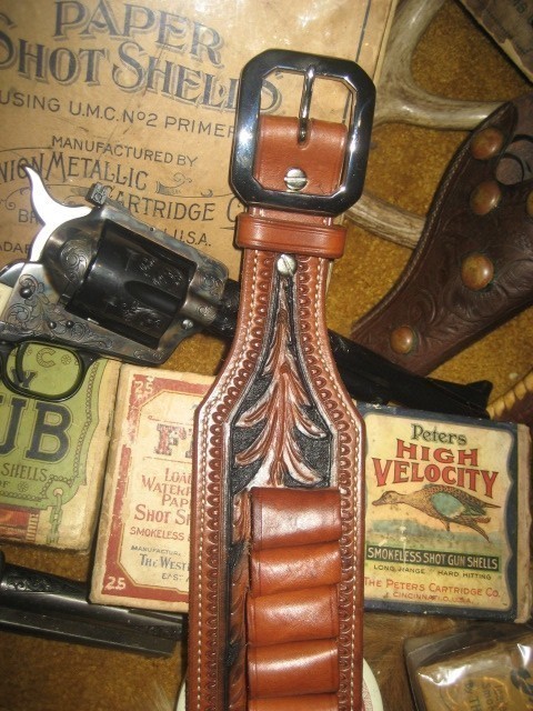 LIKE NEW EL PASO SADDLERY BELT 12GA. LOOP'S !-img-1