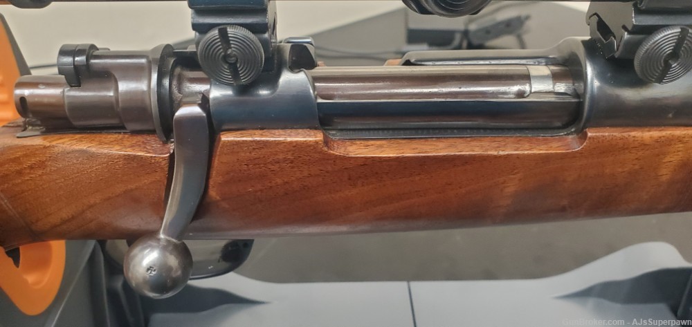 Mauser 98 8mm Good Condition, Carved Wood Stock with Scope-img-1