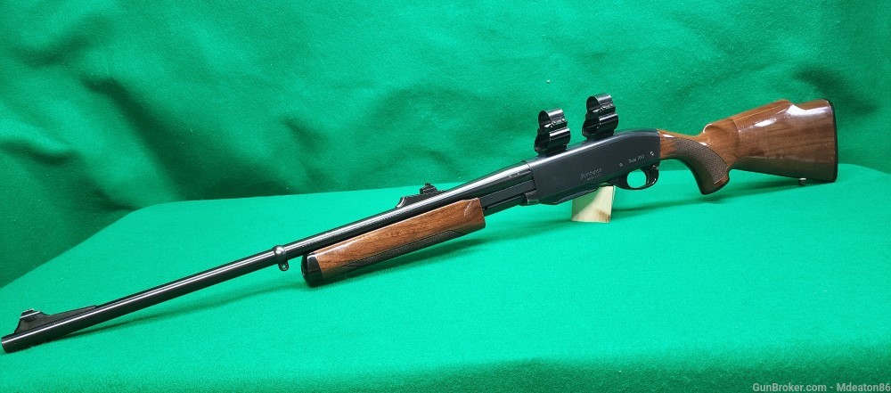 Rare and desired remington 7600 bdl 243 pump action rifle-img-0
