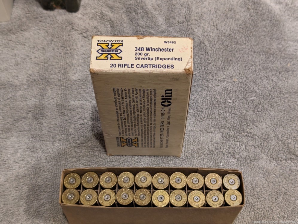 Vintage box of  348 Winchester brass full-20-img-0