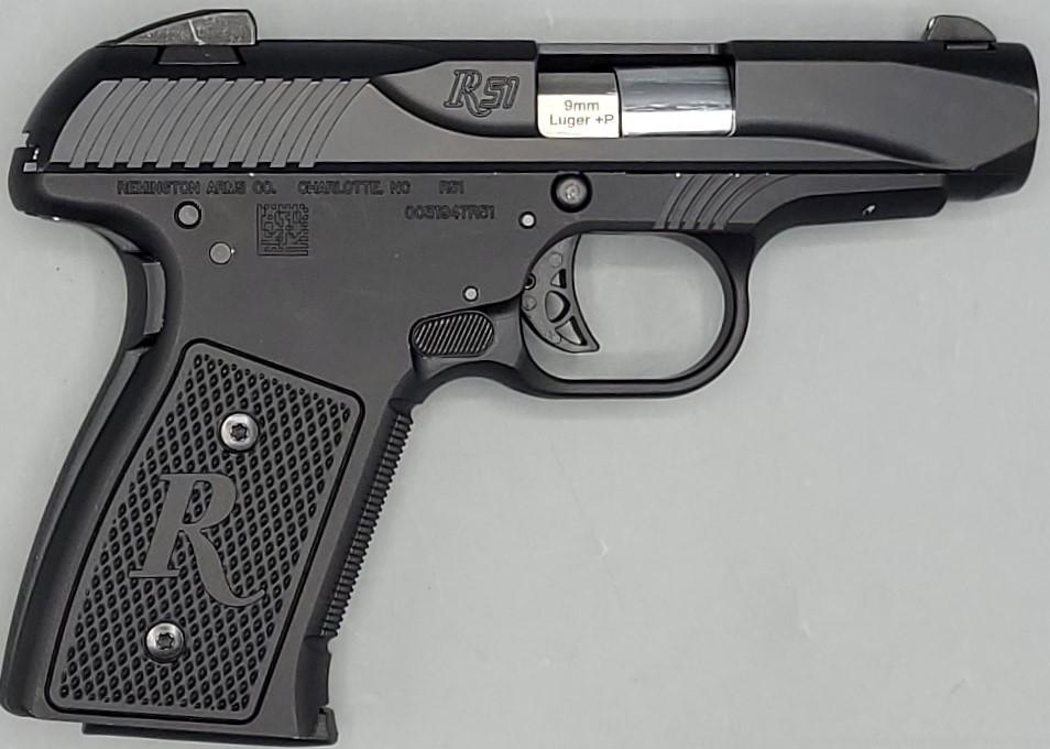 Remington R51 Compact 9mm Luger +P 3.4" Semi Auto Pistol Black 9x19 SAO-img-1