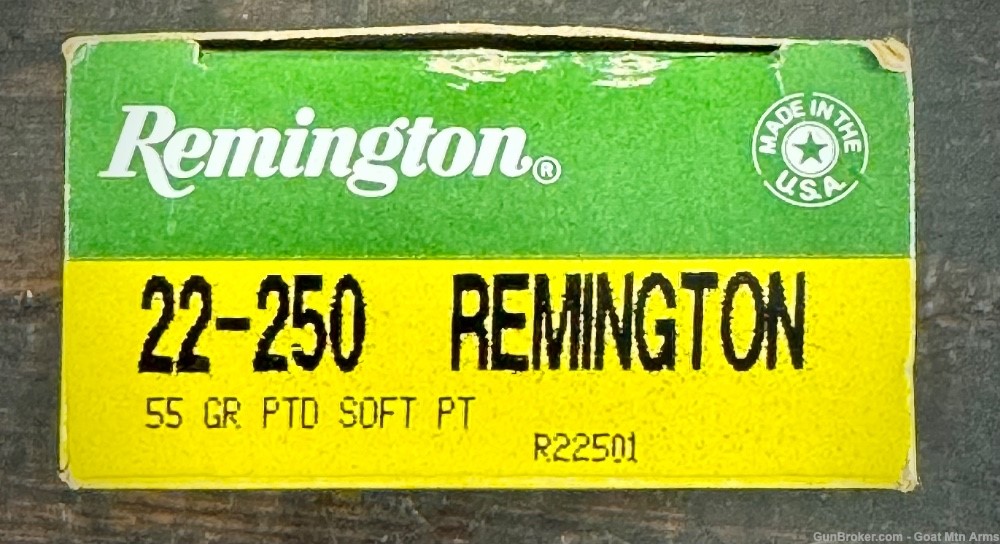PENNY START: Remington 22-250 55 Gr PT SP - 20 Rounds-img-0