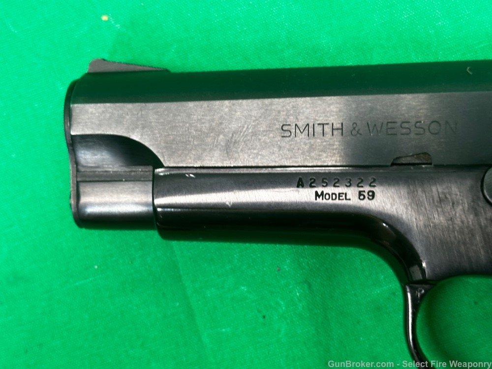 Smith and Wesson Model 59 Blued in Box 9mm 9 2 mags & papers S&W-img-10