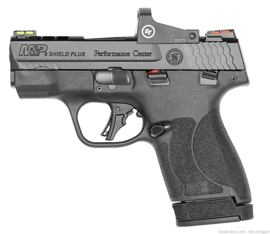 S&W 13479 PC M&P Shield Plus OR 9mm 3.1" Ported 13+1 Black CT 4 MOA Red Dot-img-1