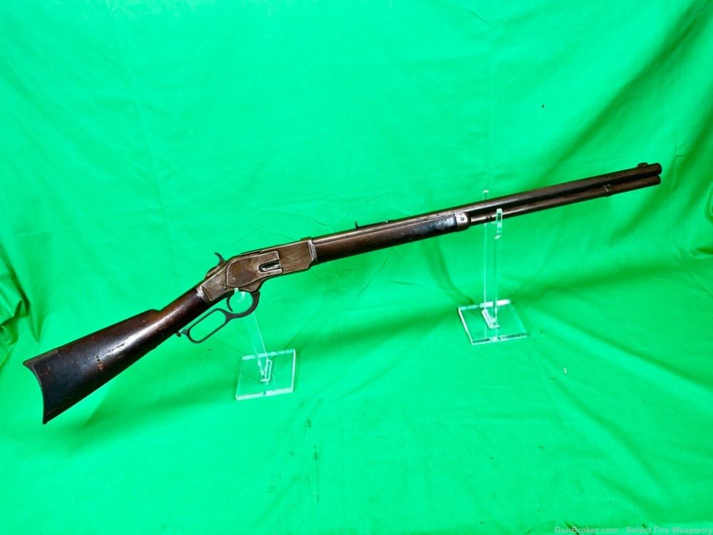Antique Winchester 1873 Made in 1876! 44-40 24” barrel Gunsmith Special-img-0