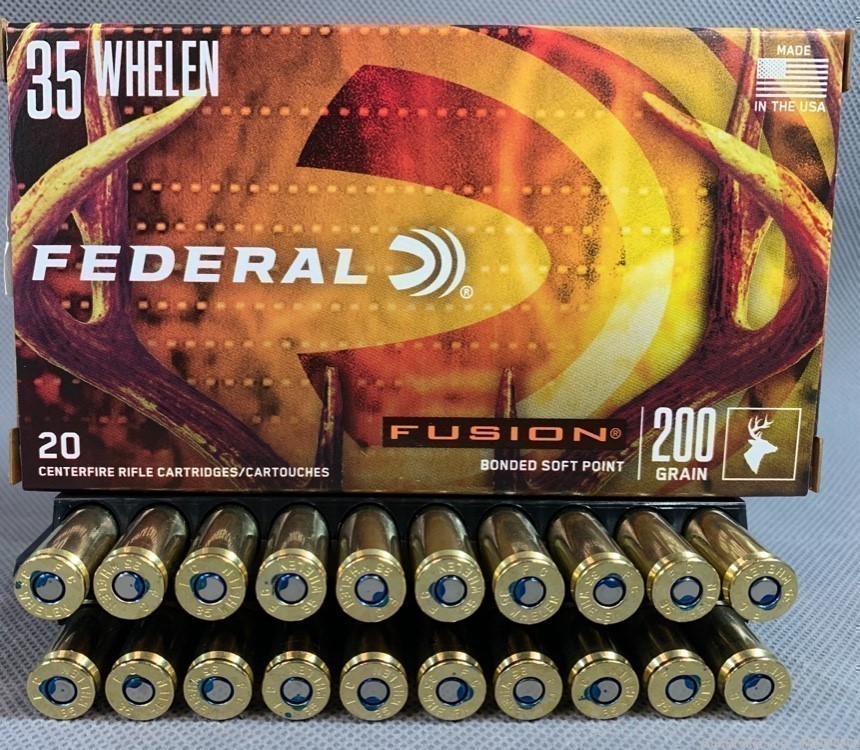 Federal Fusion .35 Whelen Ammunition. One Box.-img-2