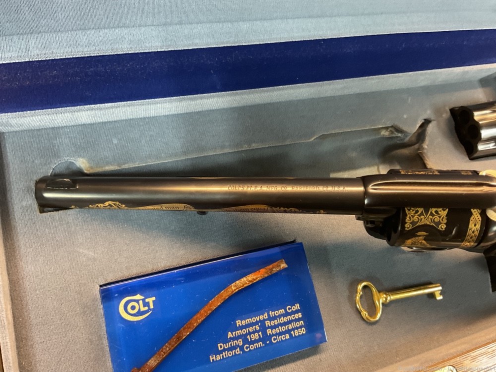 Colt SAA 44-40 with Gold and Dual Cylinder UNFIRED and UNTURNED New -img-8
