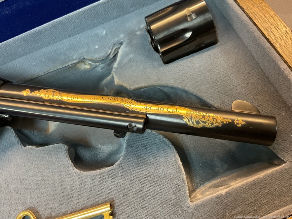 Colt SAA 44-40 with Gold and Dual Cylinder UNFIRED and UNTURNED New -img-7