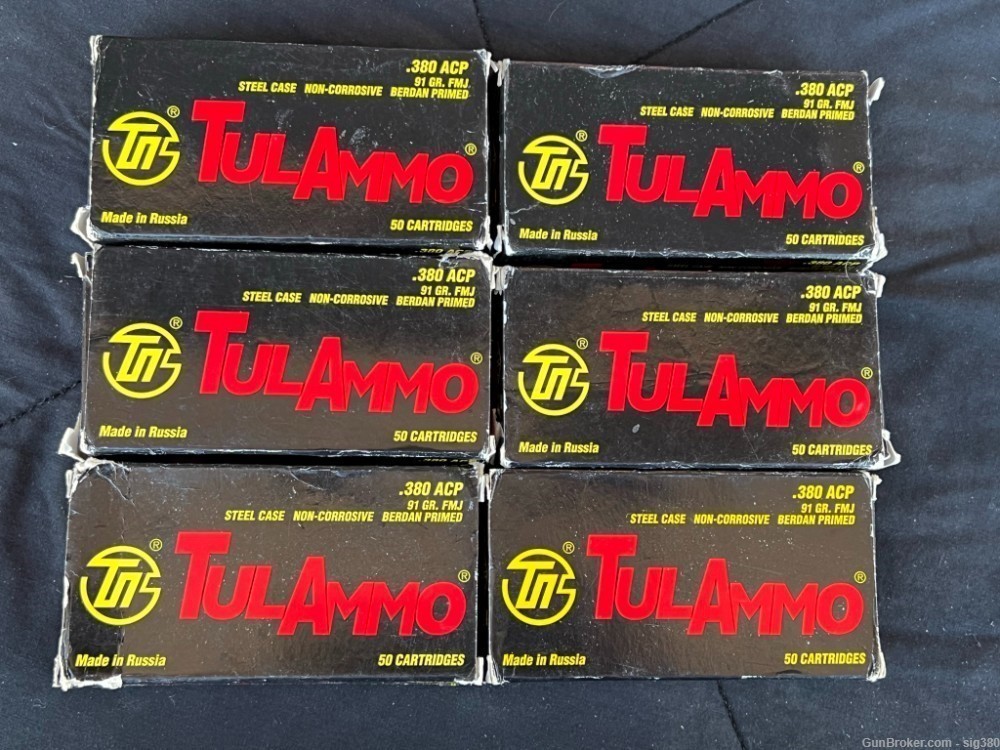 TULAMMO 380 ACP, 91GR FMJ AMMO, 300RDS-img-1