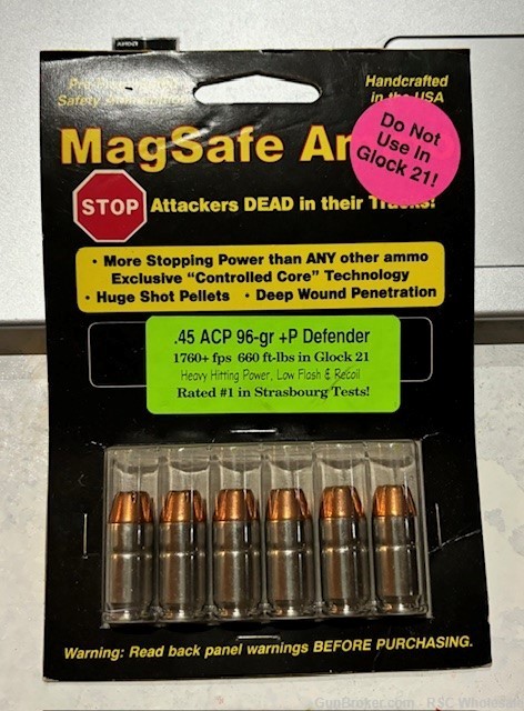 MagSafe .45 ACP 96gr Defender Load -img-0