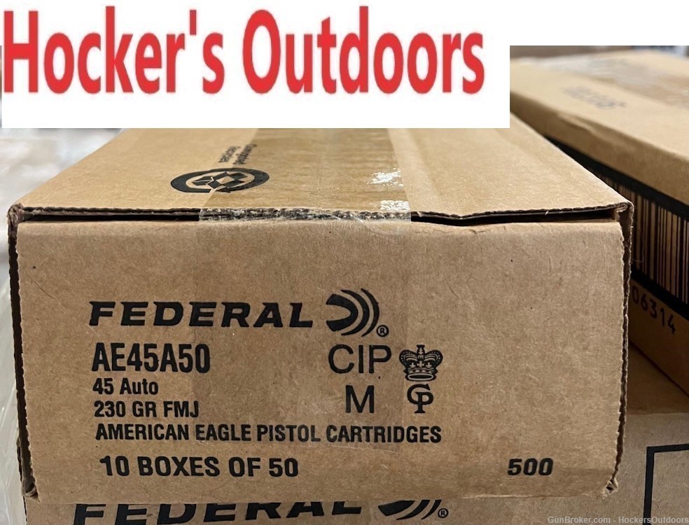 500 Rounds Federal AE45A50 American Eagle Handgun 45 ACP 230 gr FMJ-img-0