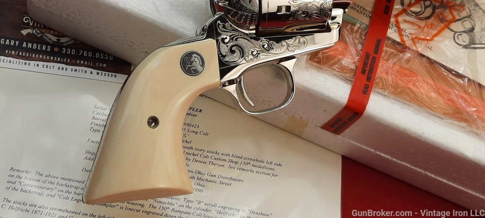 Colt *Engraving Sampler* SAA  Denise Thirion factory engraved,ivory NIB!-img-44