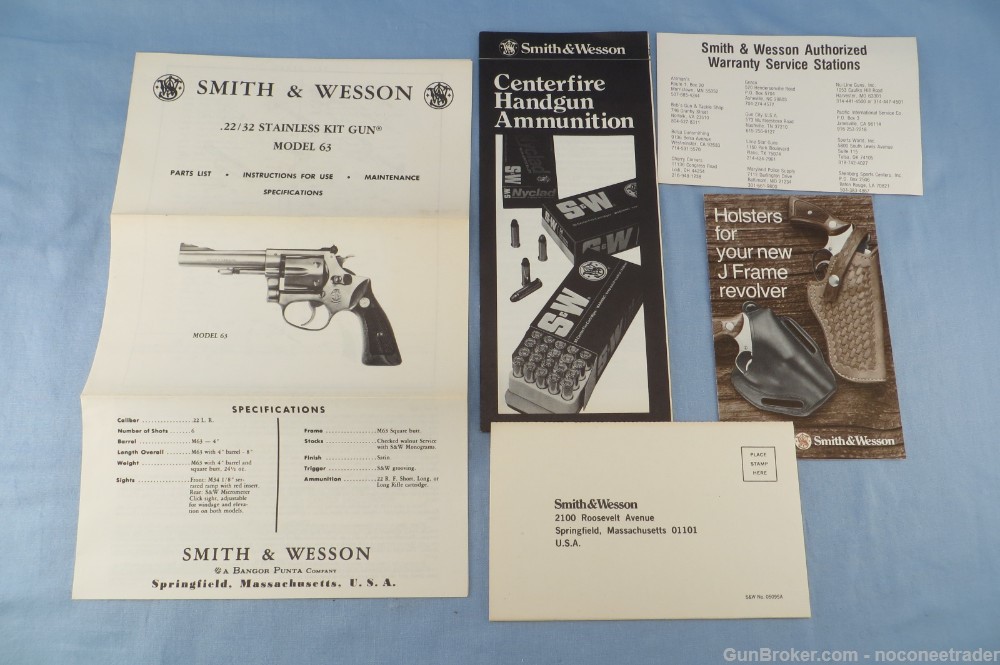 Smith & Wesson Mod 63 Stainless 22/32 Kit Gun .22 LR in Box w Tools + Paper-img-42