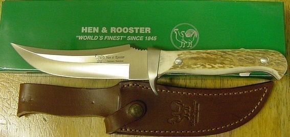 Hen & Rooster Skinner Stag Handle Knife HR4903-img-0