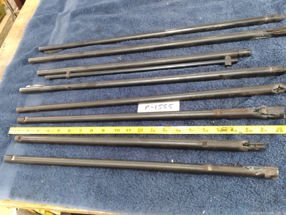 P-1555   LOT OF 8 .22 CUT RIFLE BARRELS WINCHESTER, SAVAGE, STEVENS ECT. -img-0