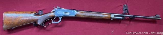 Winchester Model 71 deluxe,348 Win,w/Bolt peep,1938-img-0