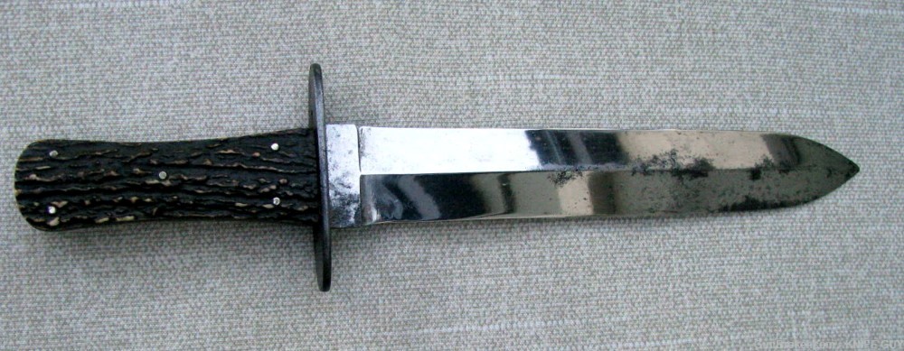 A LARGE & HEAVY, FINE QUALITY, RARE ENGLISH, HUNTING OR FIGHTING BOWIE**-img-9