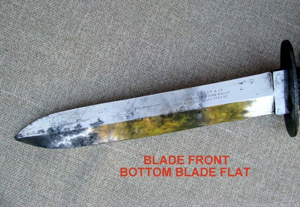 A LARGE & HEAVY, FINE QUALITY, RARE ENGLISH, HUNTING OR FIGHTING BOWIE**-img-5