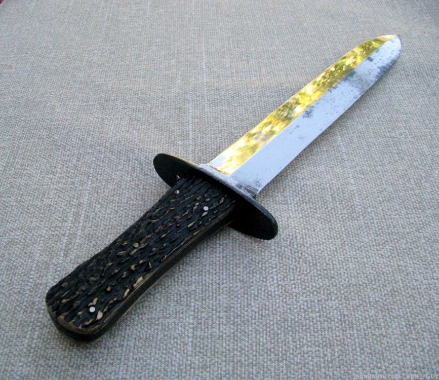 A LARGE & HEAVY, FINE QUALITY, RARE ENGLISH, HUNTING OR FIGHTING BOWIE**-img-11