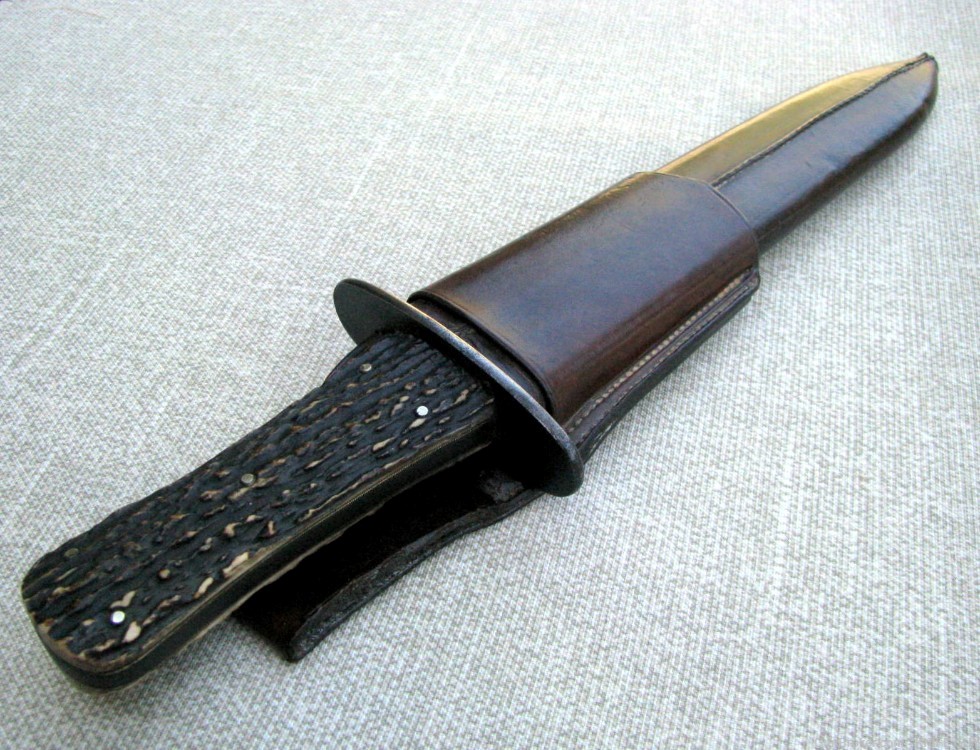A LARGE & HEAVY, FINE QUALITY, RARE ENGLISH, HUNTING OR FIGHTING BOWIE**-img-16