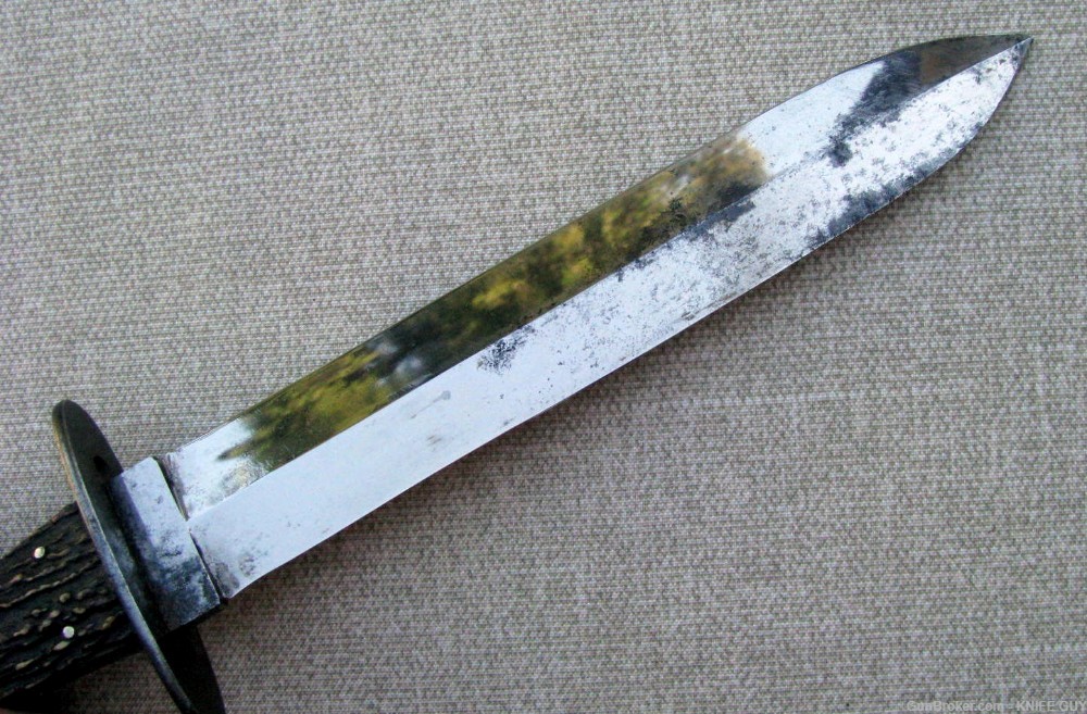A LARGE & HEAVY, FINE QUALITY, RARE ENGLISH, HUNTING OR FIGHTING BOWIE**-img-18