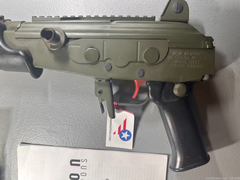 New Ikon Galil Micro Pistol Green 5.56 Railed Dust Cover-img-2