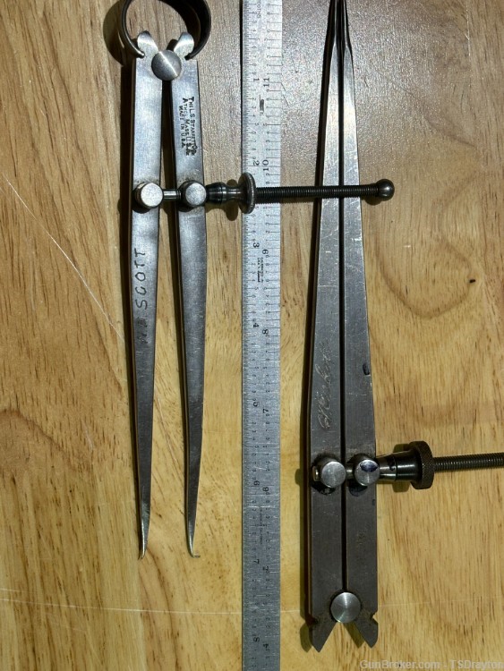 Large Lot of Internal and Outside Calipers and Compasses-img-5