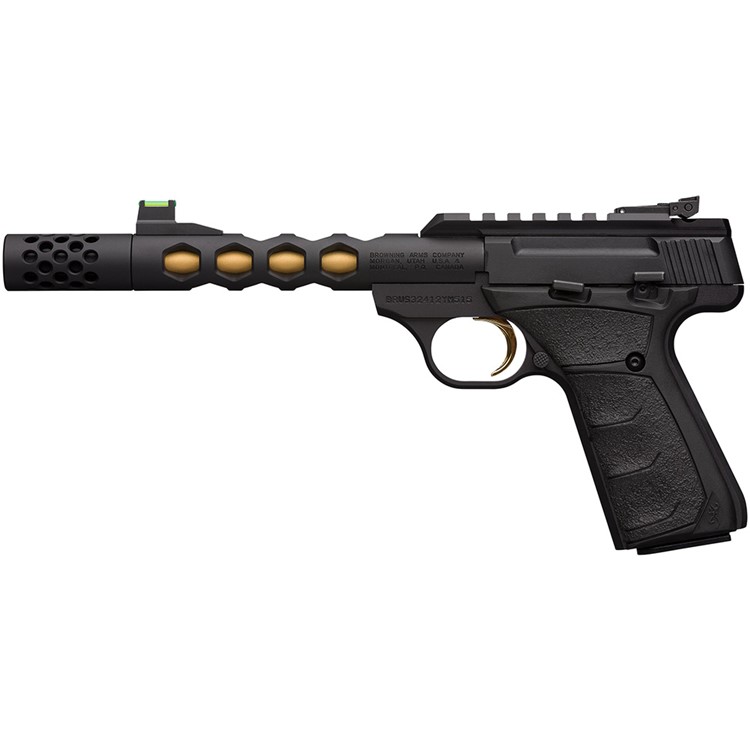BROWNING Buck Mark Plus Vision 22LR 5.875in 10rd Blk/Gold Suppressor Pistol-img-2