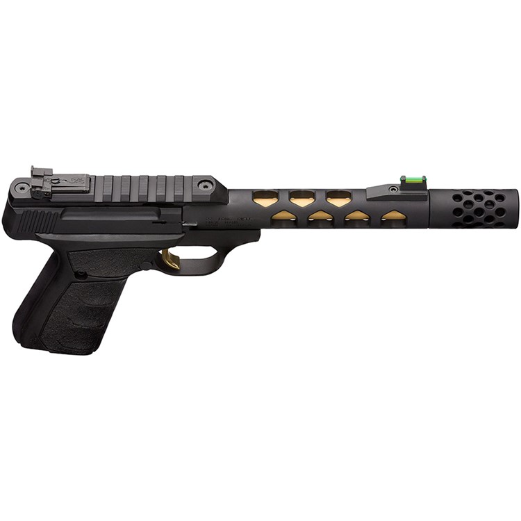 BROWNING Buck Mark Plus Vision 22LR 5.875in 10rd Blk/Gold Suppressor Pistol-img-4