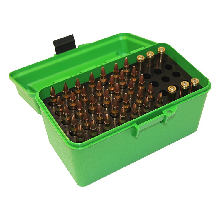 MTM Deluxe Handle 223 Rem 204 Ruger 50rd Green Ammo Box (H50-RS-10)-img-3