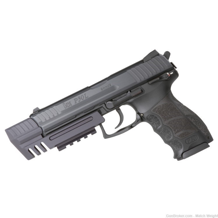 Match Weight - Compensator for H&K P30L (Long) w/ Rail - Aluminum-img-0