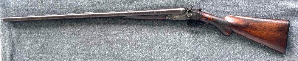 F Dumoulin &Co 10 gauge side by side hammer shotgun-img-0