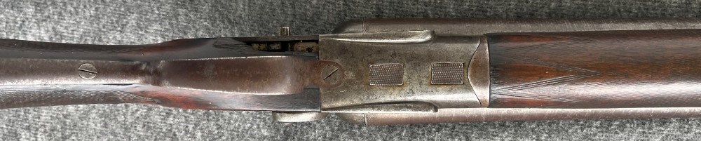 F Dumoulin &Co 10 gauge side by side hammer shotgun-img-9